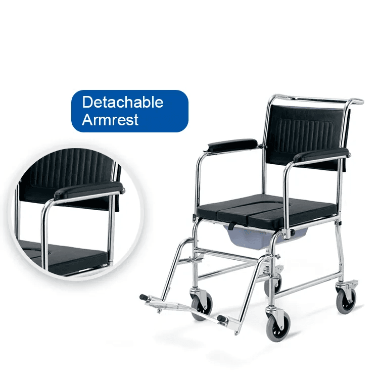 كرسي متحرك من الصلب من طراز KY695-46 Commode Commode