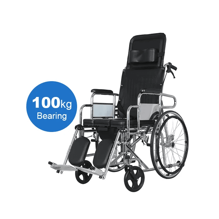 KY608GC-18 مسند ظهر إضافي قابل للتعديل مسند قدمين مسطح قابل للتعديل كرسي متحرك من الصلب</trp-post-container