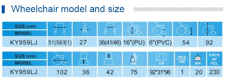 KY959LJ Cerebral Palsy (CP) for Children Aluminum Lightweight Wheelchair
