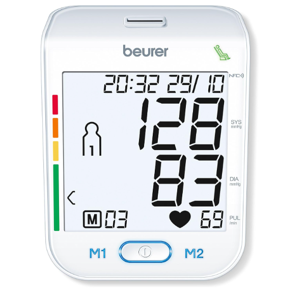 BEURER UPPER ARM BLOOD PRESSURE MONITOR WITH HFC AND HEALTH MANGER (BM75)