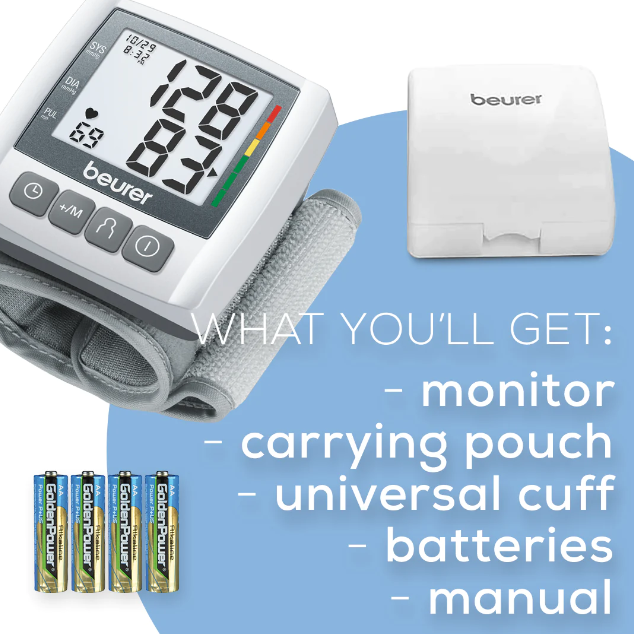 BEURER AUTOMATIC & DIGITAL WRIST BLOOD PRESSURE MONITOR ( BC30 )