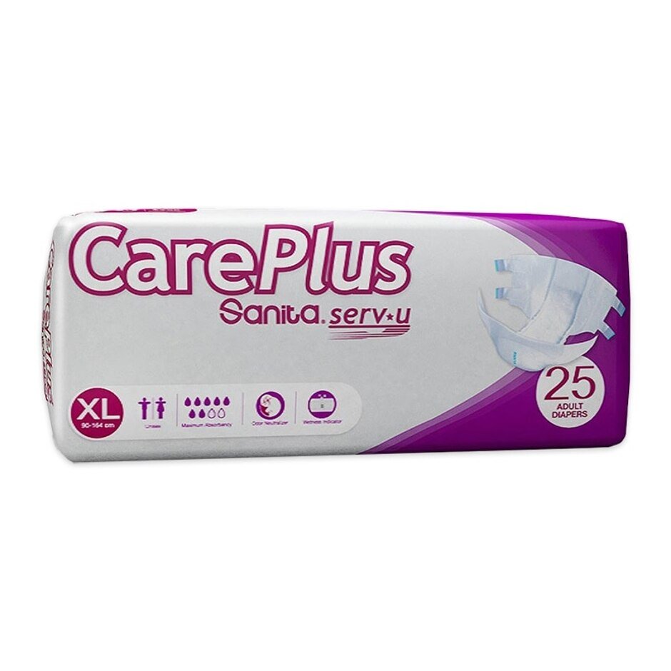 SANITA CAREPLUS ADULT DIAPERS  XLARGE ( 50 DIAPER / BAG )