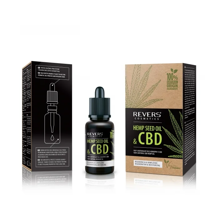 REVERS cosmetics 100% Natural CBD hemp oil is obtained from hempseed (15ml)