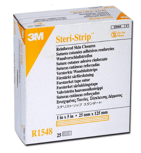 3M™ Steri-Strip™ Reinforced Adhesive Skin Closures R1548, 25 mm x 125 mm