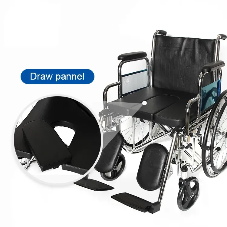 Ky681c-51 Heavy Duty Steel Deluxe Commode Wheelchair
