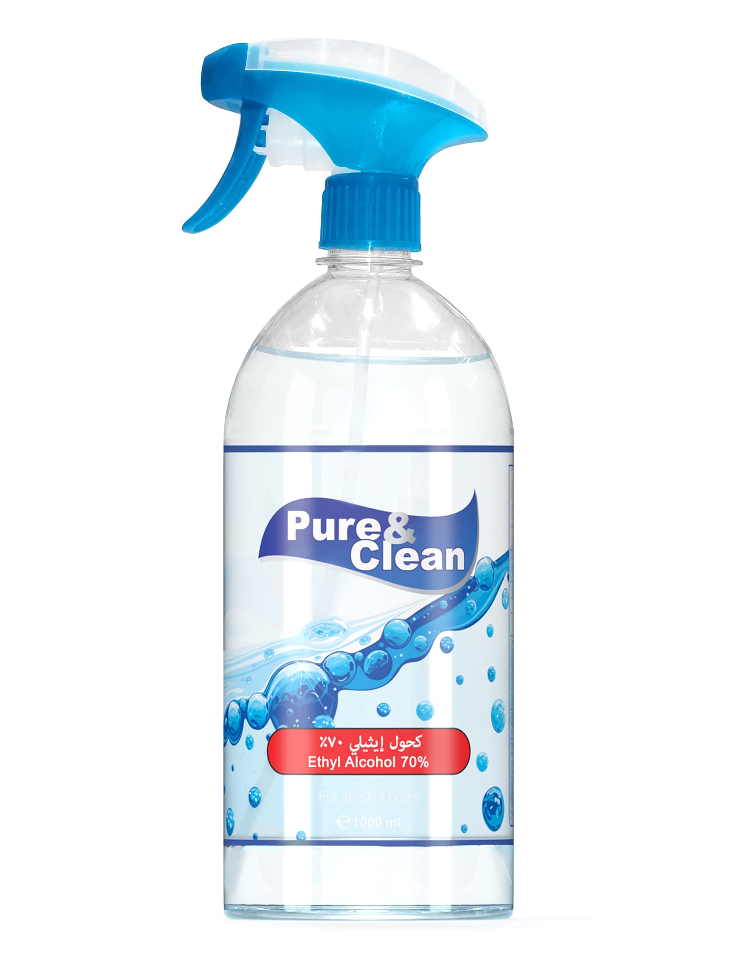 PURE & CLEAN ethyl alcohol 70% 1000ml