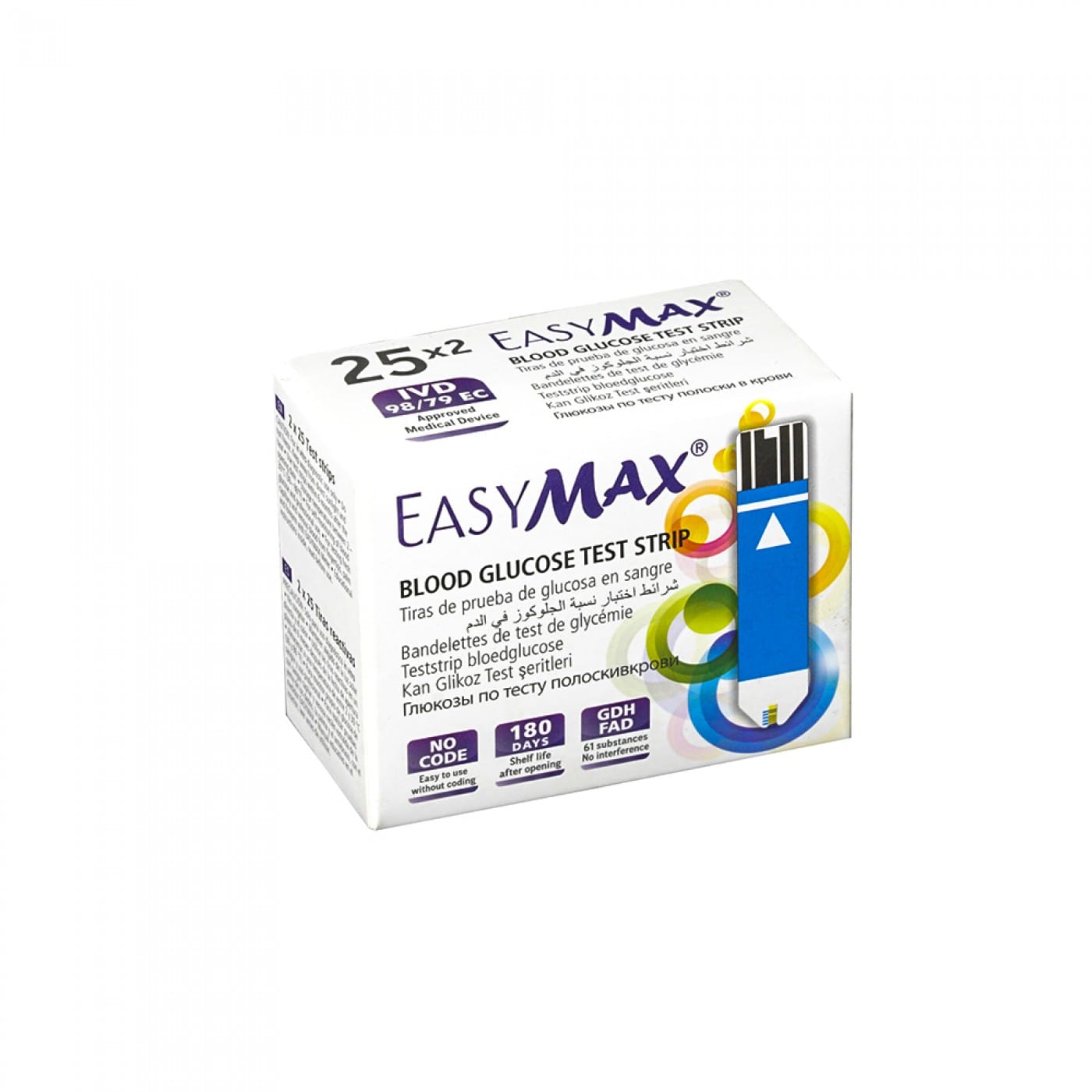 Easy max blood glucose strips